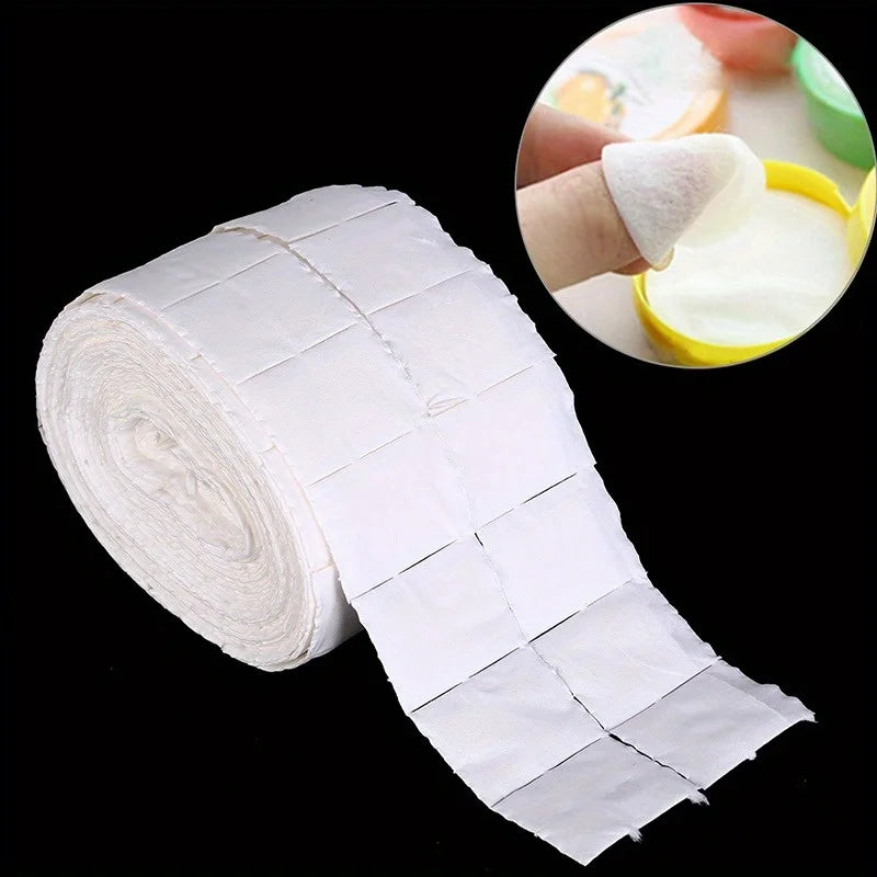 Nail Art Wipe Paper Towel - Disposable, Formaldehyde-Free Nail Remover Gel Cleaning Sheets, Single Use Manicure Tool Accessory Qme 1 Roll