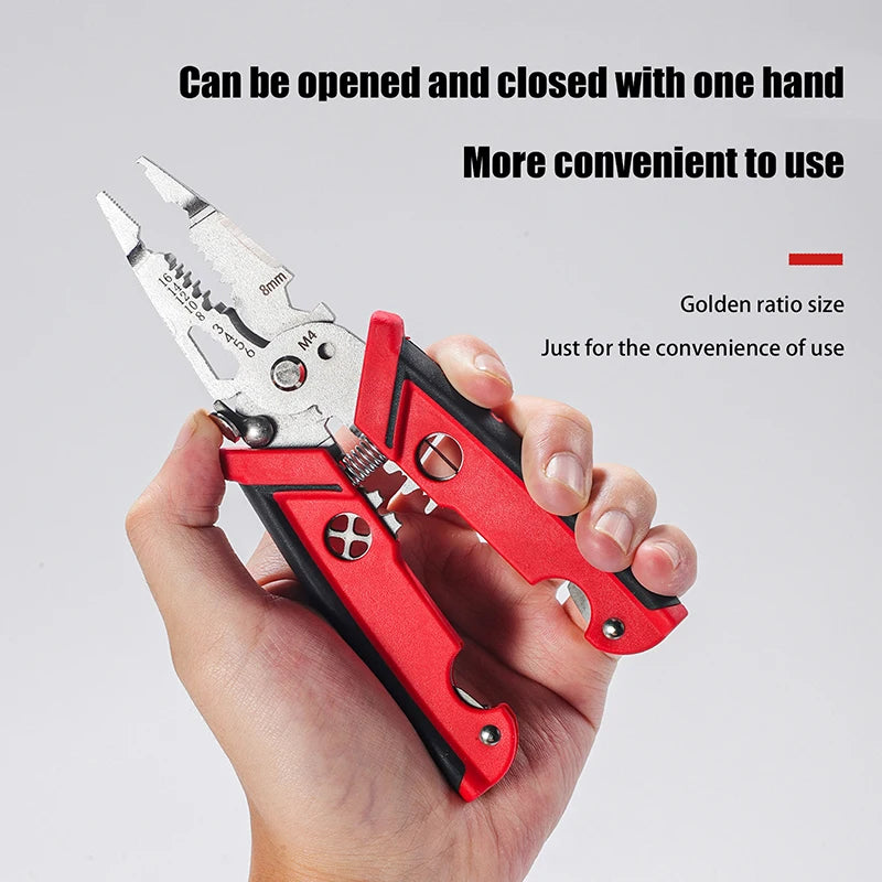 Robust 1 Electrician Wire Crimper Stripper Cutting Pliers Qme