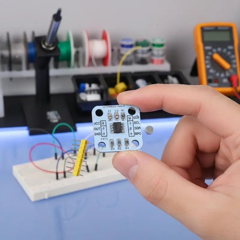 AS5600 Magnetic Encoder 12bit Precision Angle Measurement Sensor Qme