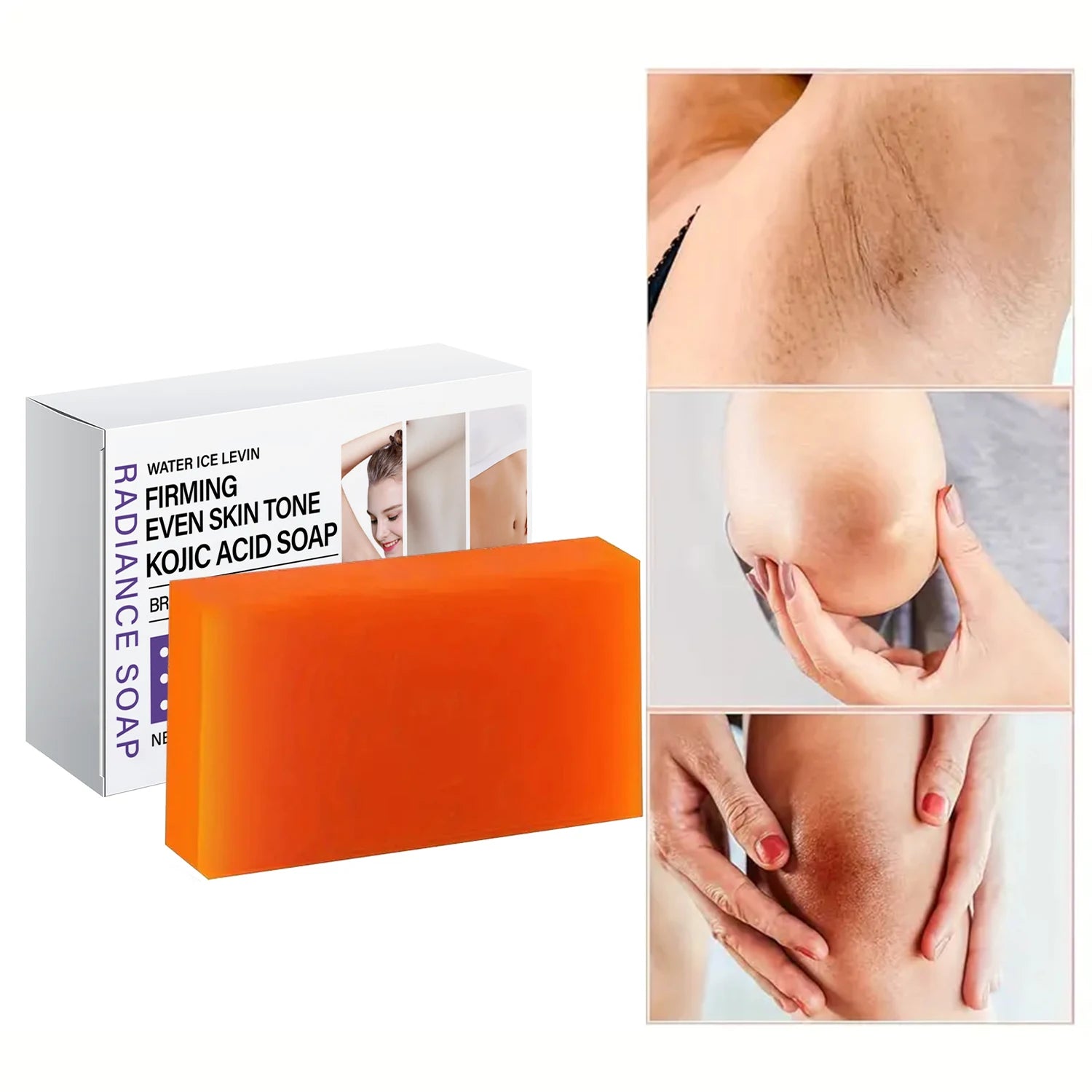 Radiance Kojic Acid Soap with Vitamin C & Niacinamide - Brightening, Firming & Even Skin Tone Bar for Glowing Skin Qme