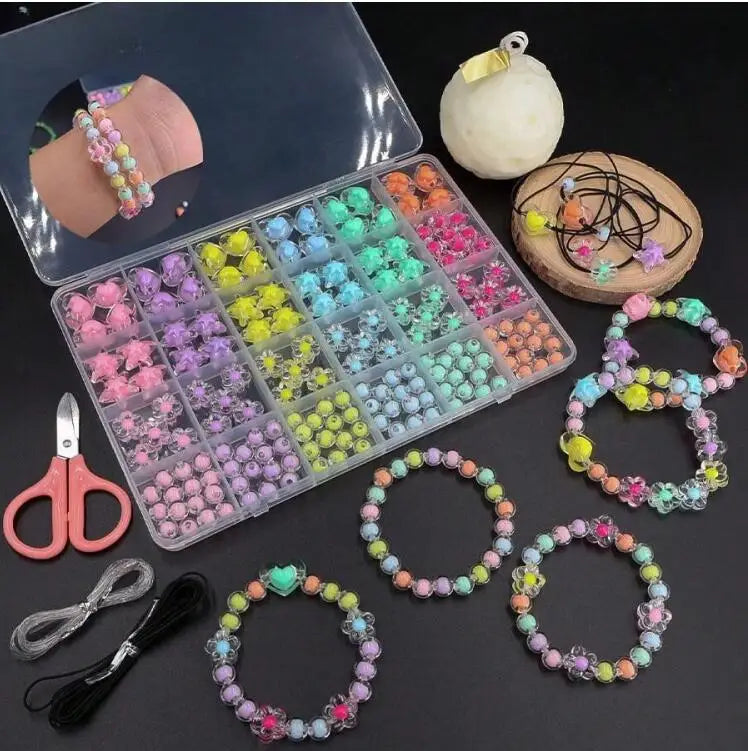 177Pcs Acrylic Star Beads Kit Macaron Colors Heart Shape Hair Beads Assorted Beads for Bracelets DIY Jewelry Making Hair Braids Qme Acrylic Beads Kit