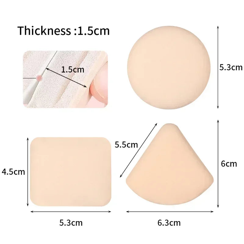 1/5/10PCS Triangle Shape Makeup Sponge Puff Dry Wet Dual-use Soft Cotton Candy Air Cushion Foundation Powder Puff Qme