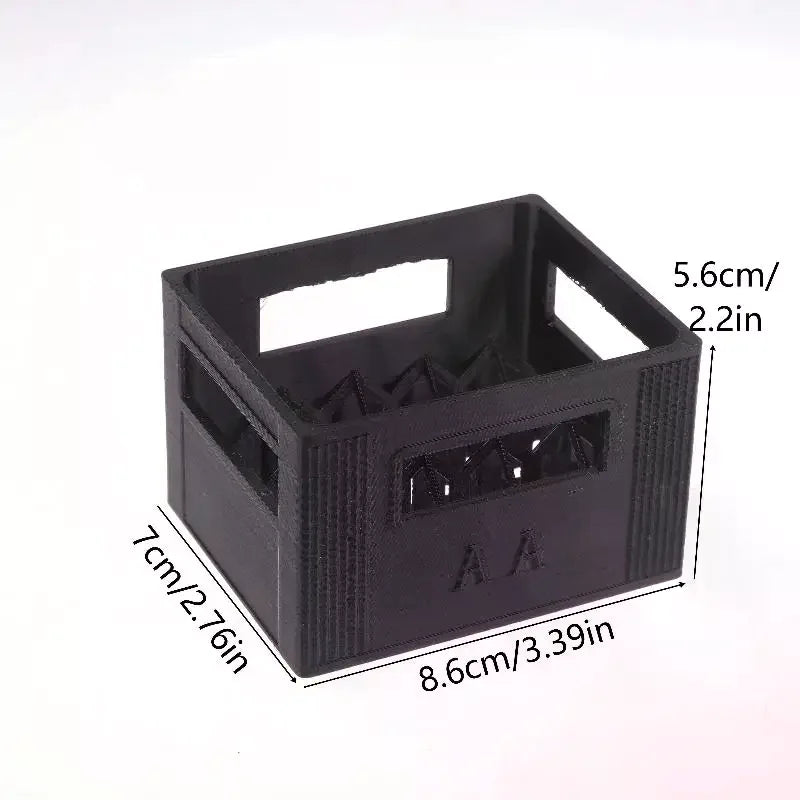 3D Printed Beer Crate Style Battery Storage Case No. 5 Aa No. 7 Aaa Battery Basket Stackable Batteries Storage Box Home Decor Qme