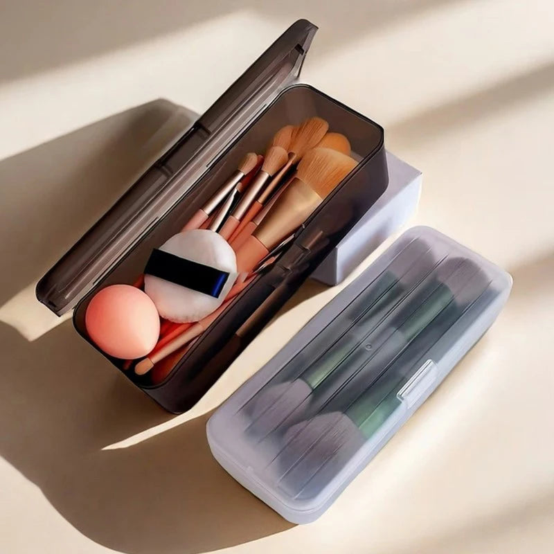Cosmetic Storage Box Transparent Plastic Pen Holder Makeup Brush Qme
