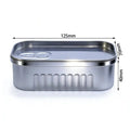 1PCS Sardine Can Shaped Storage Tin Box Portable Tinplate Material Sealed Jar With Lid For Storing Small Items Household Goods Qme A1