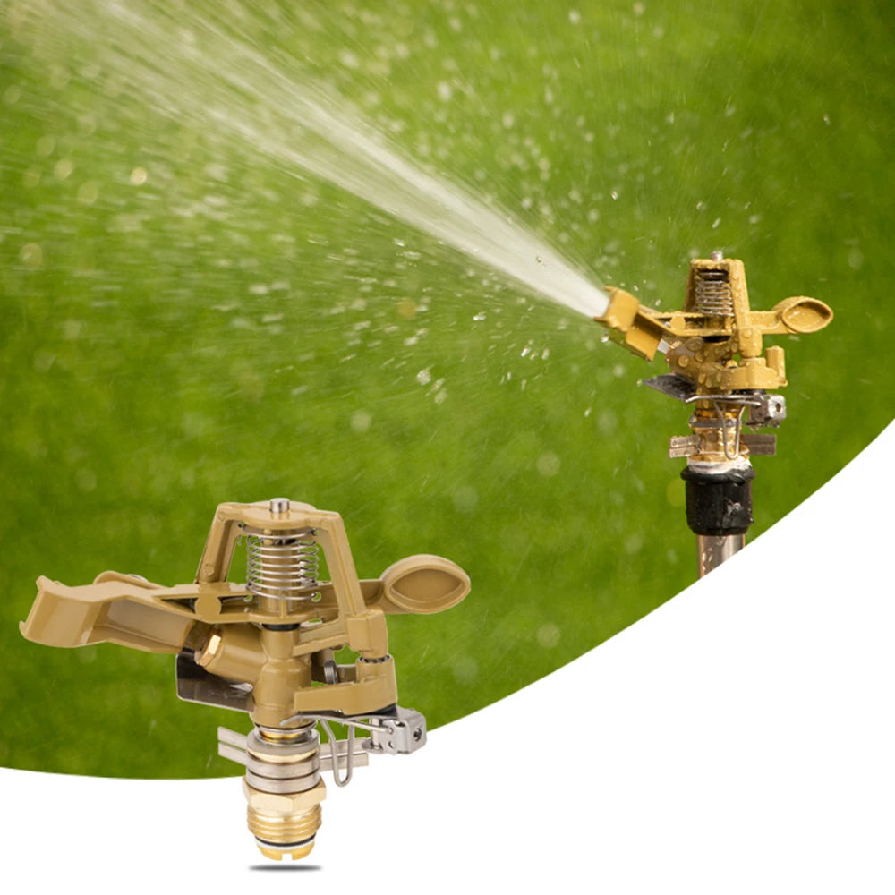 Automated 360-Degree Rotating Sprinkler Head Garden Irrigation System Agriculture Arm Spray Watering Efficient Drip Dispenser Qme