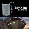 Maritime Film SOLAS Grade Reflective Tape for Ships, Eye-Catching Safety Warning, Silver White Waterproof Super Reflective Qme Length 1m 5cm