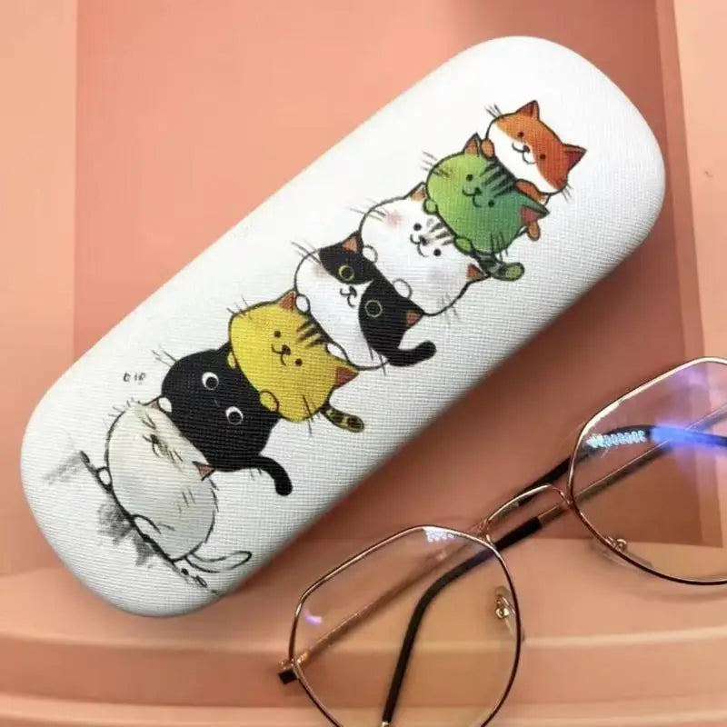 Stylish Convenient Sunglasses Storage Box Cute Round-headed Qme