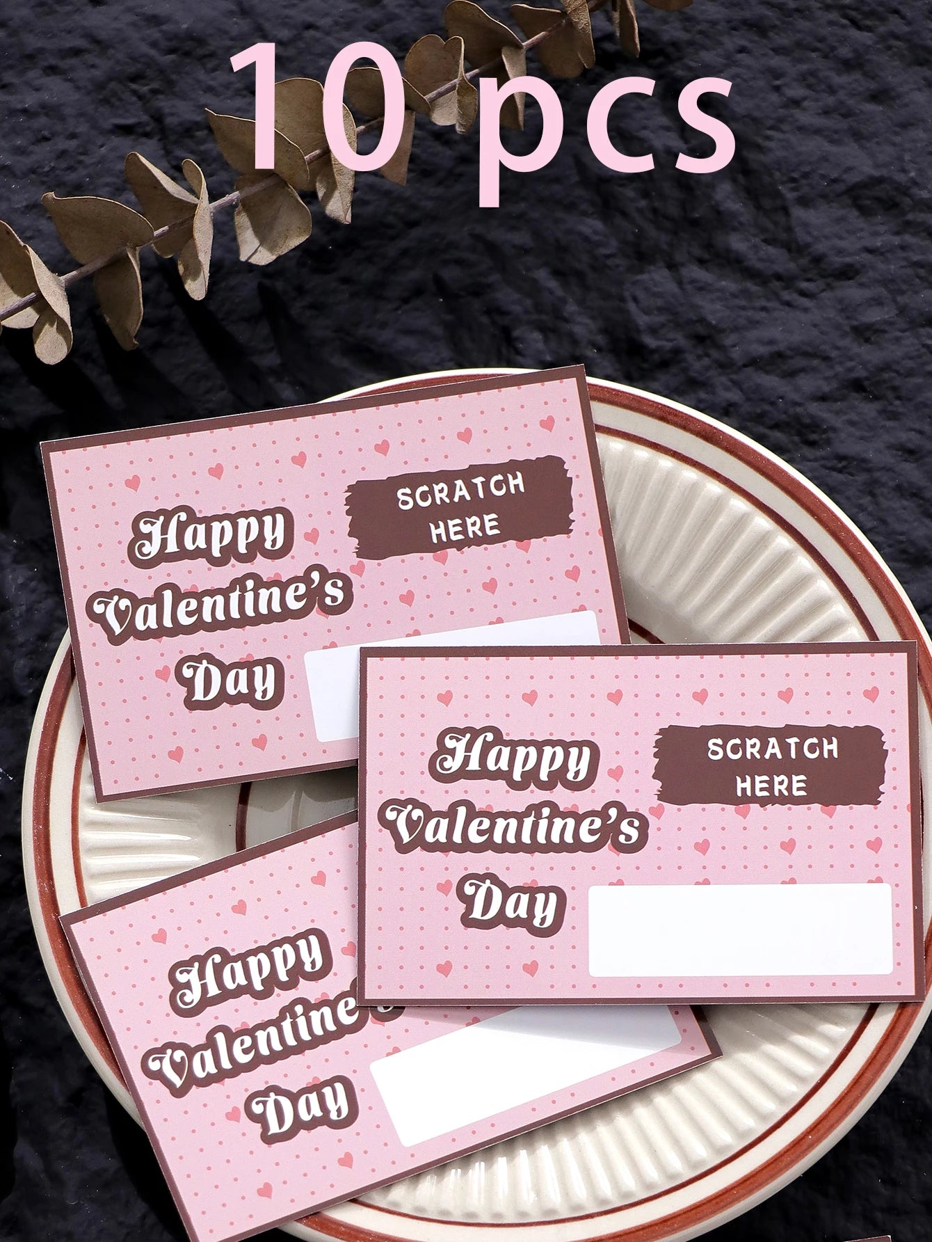 2Pcs/10Pcs/20Pcs Scratch-Off Love Coupons Couple Scratch Off Cards Valentine's Day Wedding Anniversary Creative Gifts Qme -10-Pcs