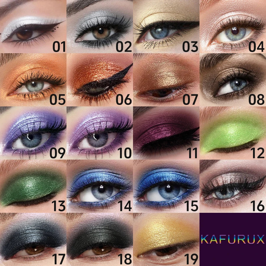 25 Colorful Eyeshadow Stick Blue Brown Green Pencil Gloss Pearlescent Qme