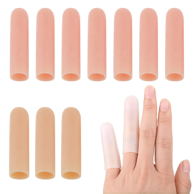15pcs Finger Cots Adjustable Lightweight Soft SEBS White Beauty Disposable Finger Protectors for Men Women Qme
