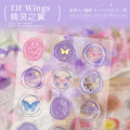 1 Sheet Classical Floral Wax Seal Epoxy Sticker Pack for DIY Craft, Scrapbook Material, Birthday Gift, Teaching Reward Qme 2