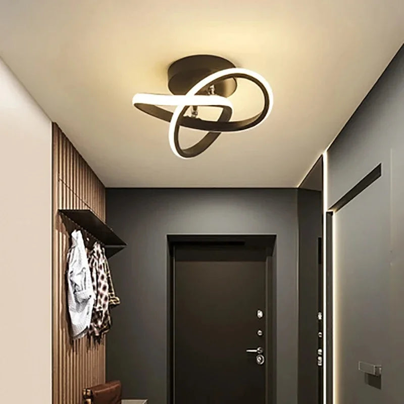 LED Modern Style Ceiling Lamp Household Chandelier Three Colors Lamp Bedroom Light Surface Installation Dining Room Lamp Qme