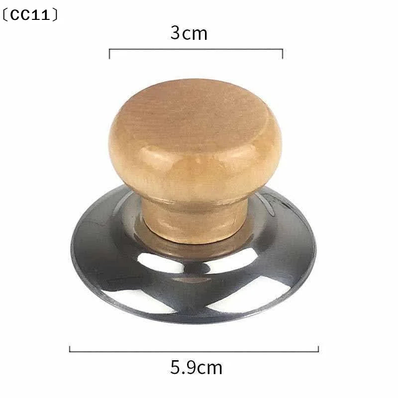 Pot Lib Knobs Caps Wooden Heat-resistant Cooking Pan Lid Covers Qme
