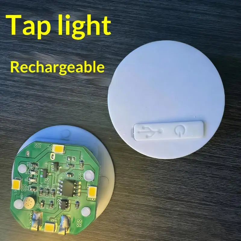1Pc Tapping/Sound Control Lighting Toy 38mm Rechargeable LED Light Night Lamp DIY Dollhouse Accessories Wall Bedside Lamp. Qme