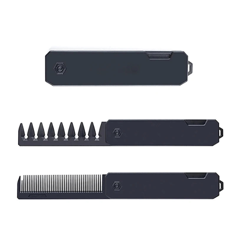 Multifuncional Pocket Folding Combs Plastic Wide Tooth Oil Head Comb Qme