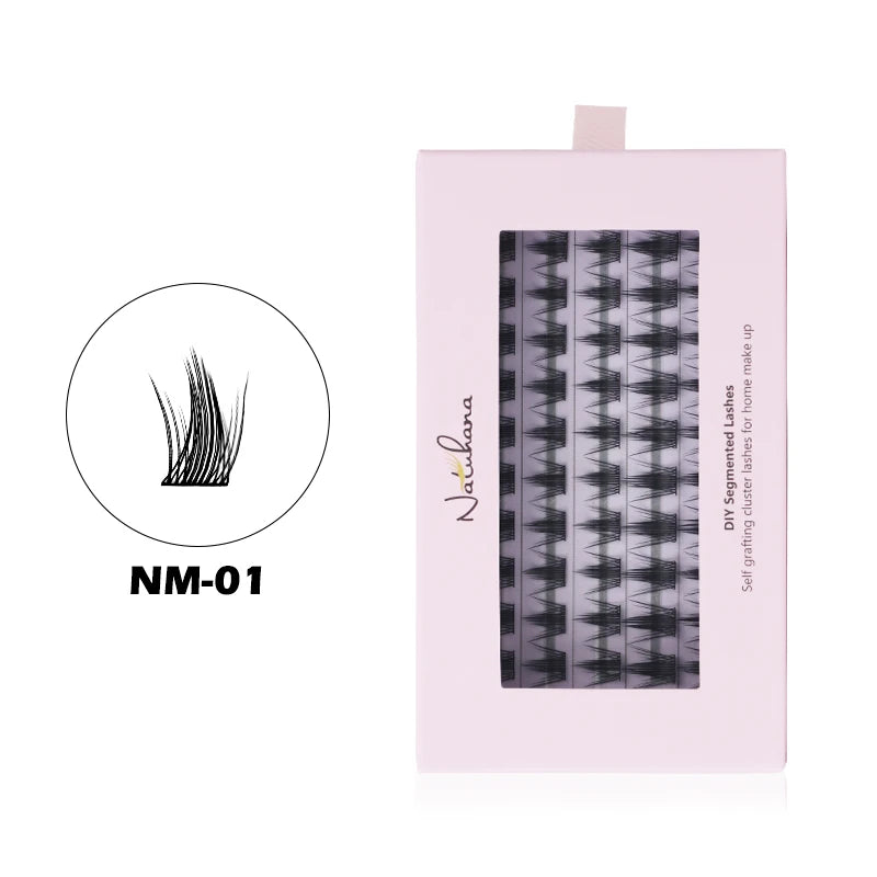 NATUHANA 20D 30D 40D 50D 60D 80D Cluster Eyelashes DIY Individual