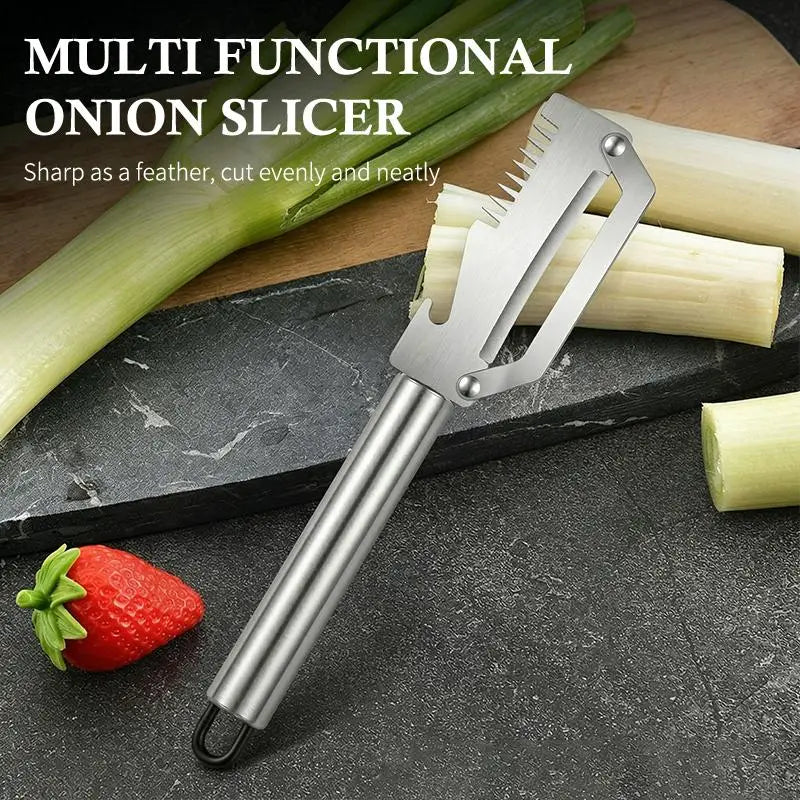 Multi Functional Stainless Steel Handle Peeling Scallion Knife Qme