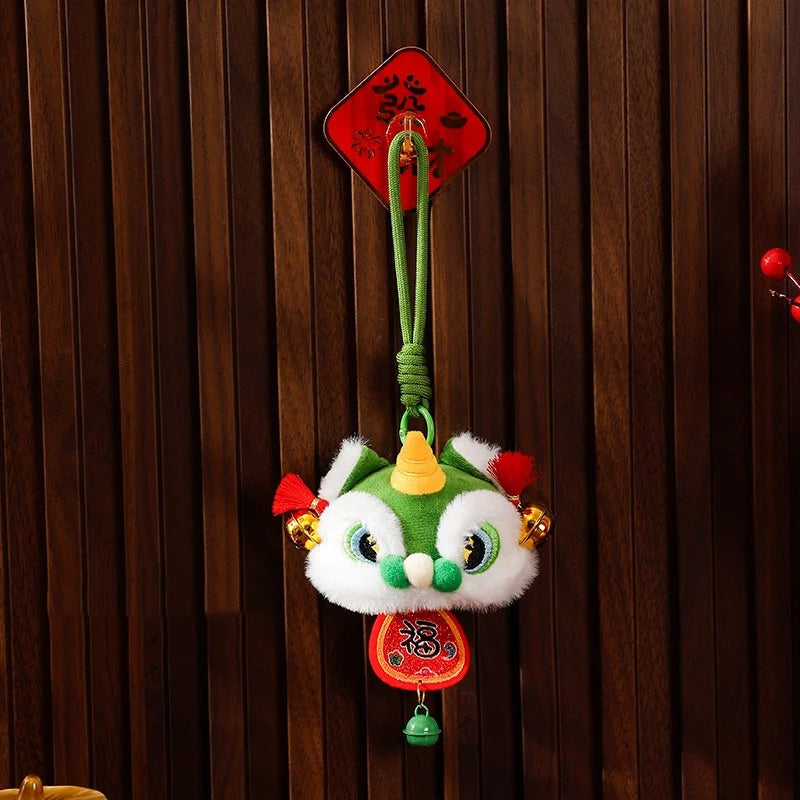 Cartoon Lion Dance Keychain Awakened Lion Chinese Style Lion Dance Pendant Doll Year Of Horse Chinese New Year Gift Qme style 10