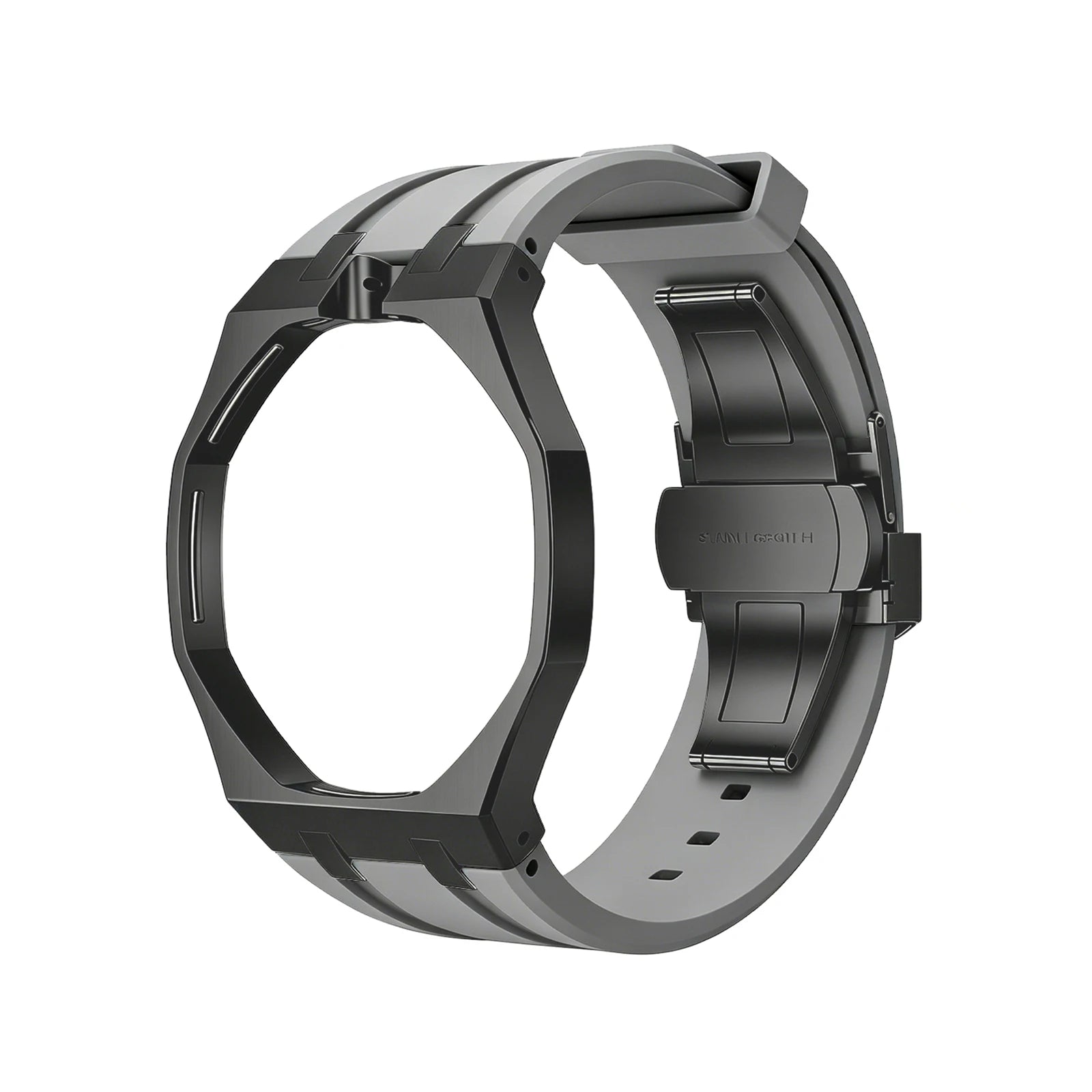 For Swatch X Royal Pop Silicone Sport Replacement Band Quick Release Scratch Proof Strap Set for Sport Activities Daily Commute Qme Black Gray 12