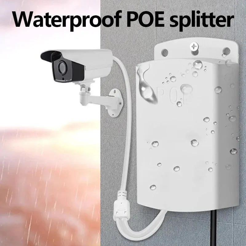 2pcs POE Splitter Power Module 48V 12V 100Mbps Transmission with Isolation Power Over Ethernet Adapter Qme
