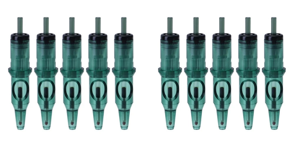 5/10/20PCS Tattoo Cartridge Needles Ballpoint Pen Drawing for Tattoo Pen Machine Tattoo Design Supply Qme 10 Green