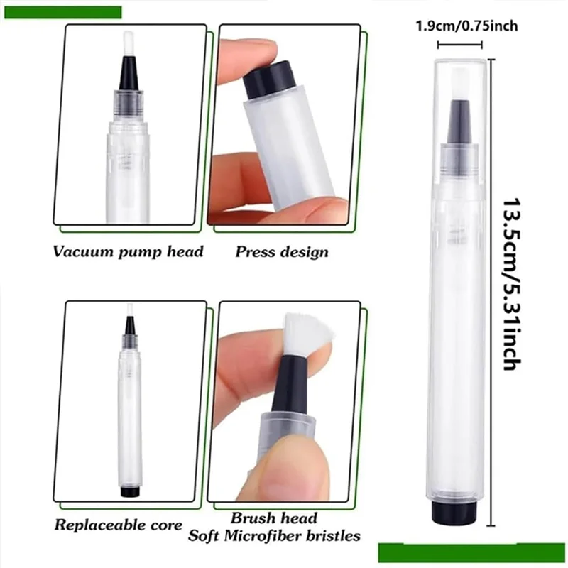 A02F-Applicabley Fillable Touch Up Paint Pen Brush,Paint Touch Up Pens Pressable Fillable, For Walls, Furniture,Cabinet,10Pcs Qme