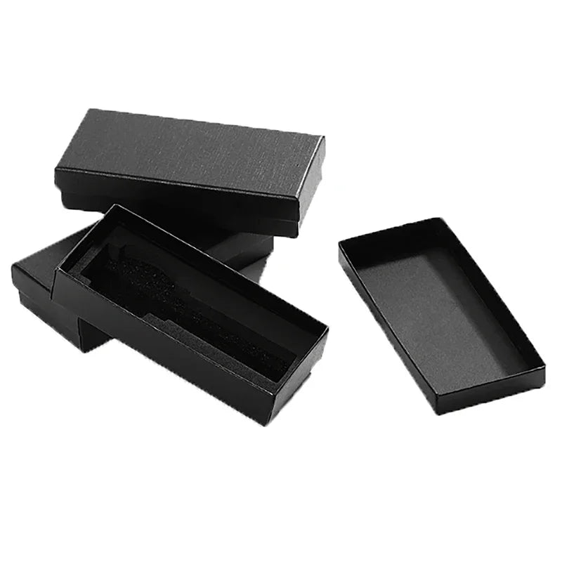 Black Rectangle Container Watch Box Travel Watches Jewelry Paper Qme Default Title
