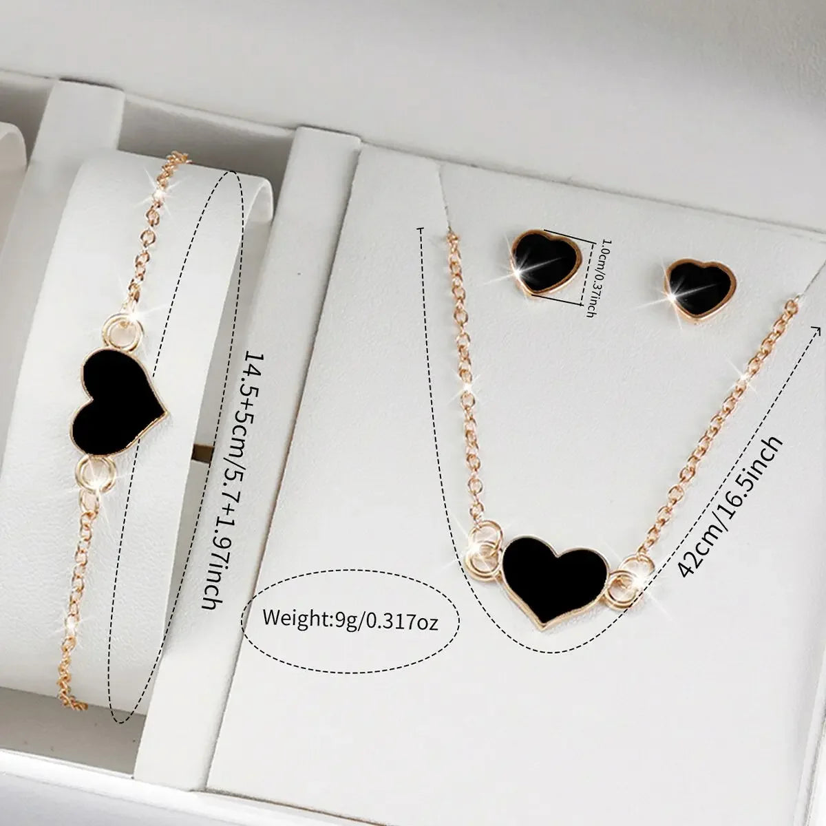 5 Pçs/set Relógio Feminino Moda Pulseira de Couro Analógico Relógios de Quartzo Conjunto de Jóias de Coração (Sem Caixa) Qme
