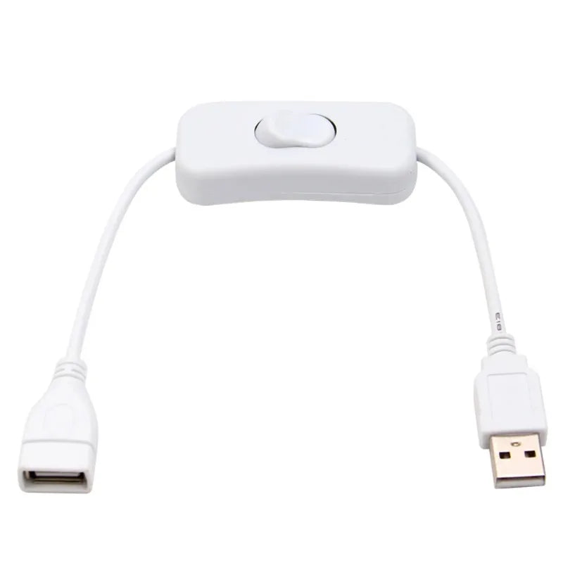 5pcs USB 2.0 Extension Cable Male to Female with On/Off Switch 2A Current for LED Strip Mini 501 Copper Cord Qme
