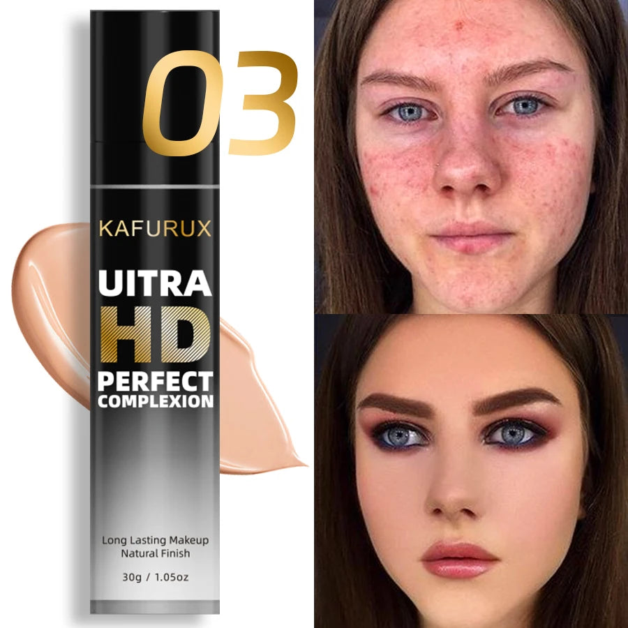 8-Color Face Foundation Cream Oil-control Matte Concealer Waterproof Qme 03