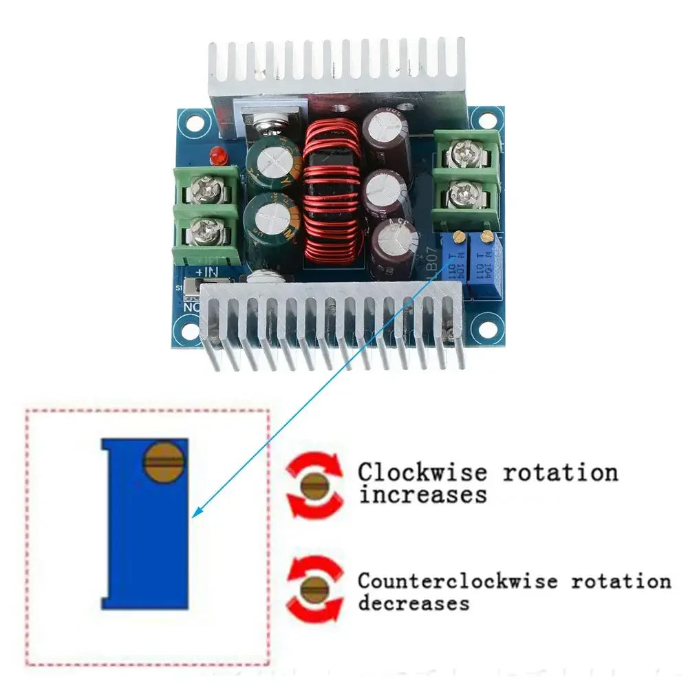 20A 300W CC CV Step Down Module Adjustable DC 6-40V to 1.2-36V Voltage Regulator Buck Converter Constant Current Power Supply Qme