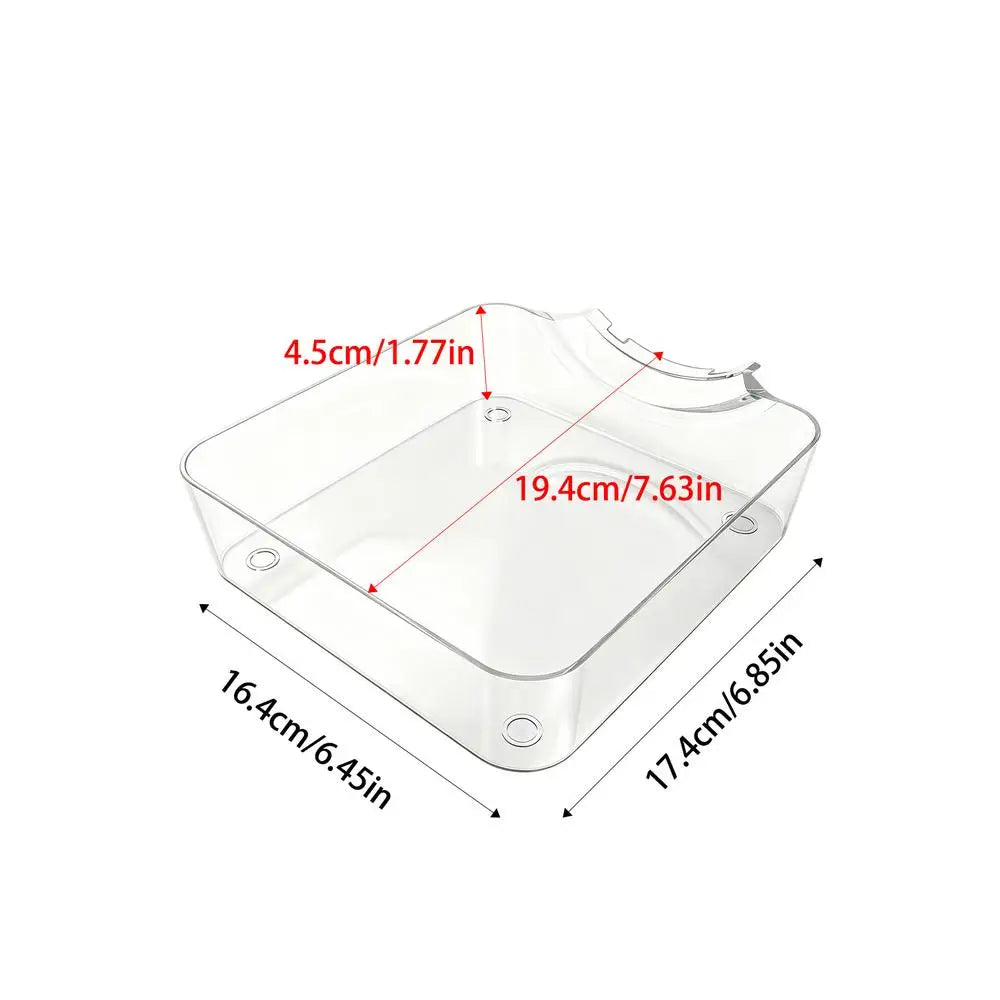 Washer Drain Pan Reusable Lint Filter Accessory with Funnel Front Load Washing Machine Drain Tray for Floor Clean Dry Floor Qme Clear