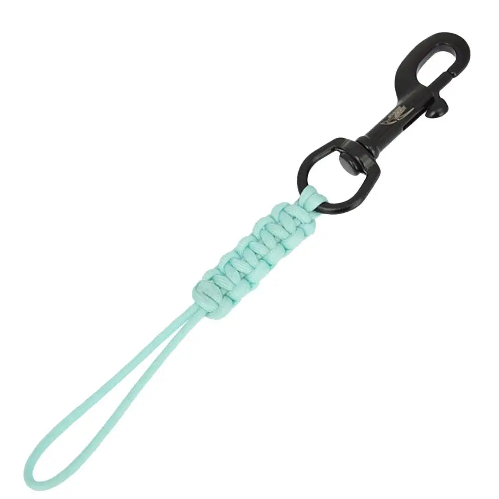 Diving Clip Lanyard Braided Portable Anti-Lost Strap Diving Ended Bolts Snap Buckle Practical Metal Clip Hook Diving Swivel Qme Lake Blue China Mainland