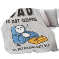 Funny Blanket Dad is Not Sleeping Sofa Throws Father's Day Blanket for Men Husbands Grandpa Birthday Holiday Thanksgiving Home Qme Dark Grey CN