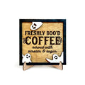 Halloween 3D Wooden Coffee Sign - 'Freshly Boo'd Coffee Served With Scream & Sugar' with 3 Ghosts,Spooky Kitchen/Boo Crew Decor Qme YXZH0529