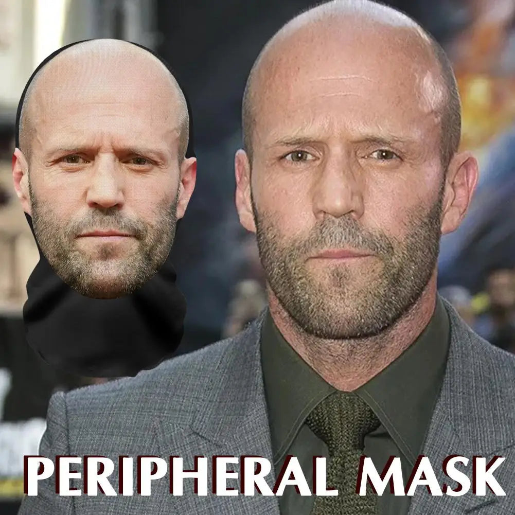 3D Printed Full Face Visual Mask Realistic Celebrity Performer Face Mask Props Costume For Party Supplies Cosplay Qme