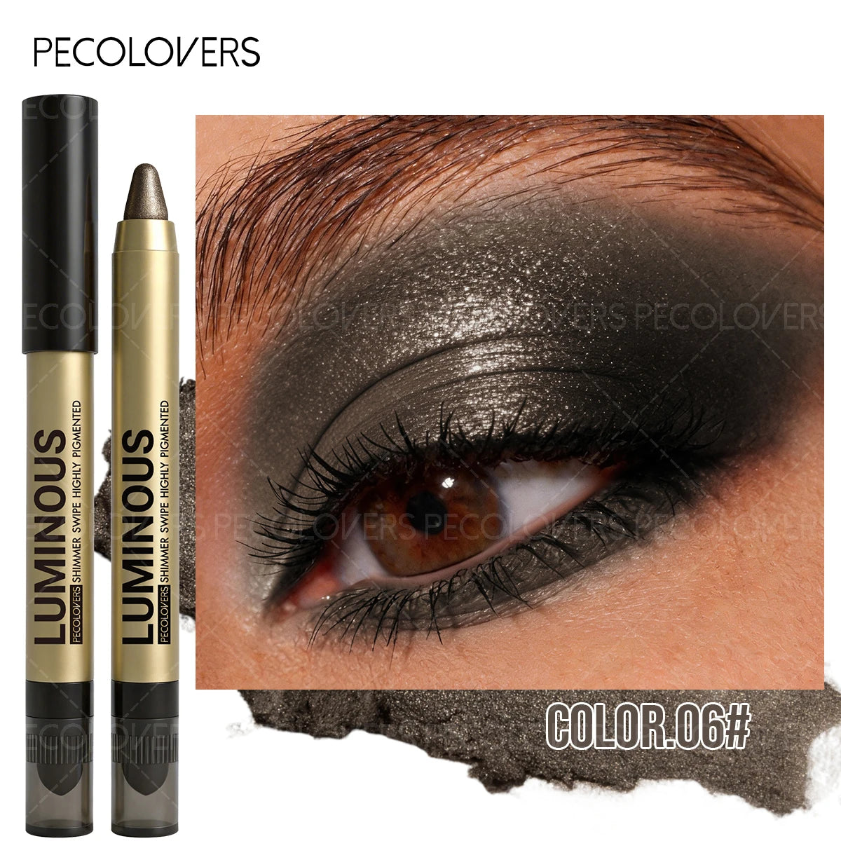 Double-ended Eye Shadow Highlight Brighten Eyes Suitable Various Qme 06