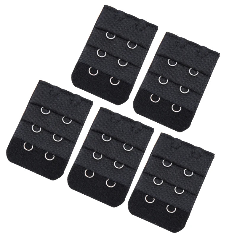 Bra Extender Strap Extension 2 Hooks 3 Rows Women Intimates Qme black one size
