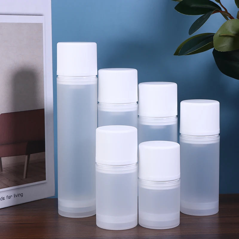 30- Frosted Travel Pump Bottle Dispenser Empty Lotion Bottles Qme