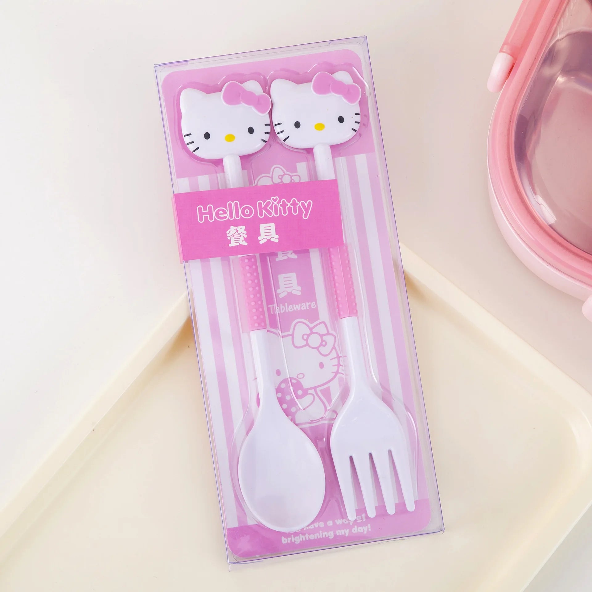 Hello Kitty Kuromi Creative Student Fork and Spoon Set Cute Fork and Spoon Set That Won't Hurt Little Mouths Qme 4