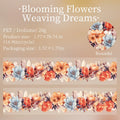 45mm*2m Creative Flower PET Tape for Collage Decorative Junk Journal Scrapbooking Stationery supplies Masking Tapes Stickers Qme A