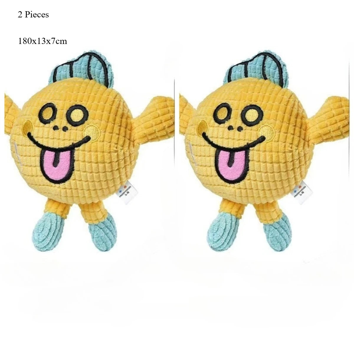 2-Piece Squeaky Plush Dog Toy,Soft Puppy Teething Chew Toy, Bite Resistant,Self-Play Companion for Small Medium Large Dogs Qme Orange