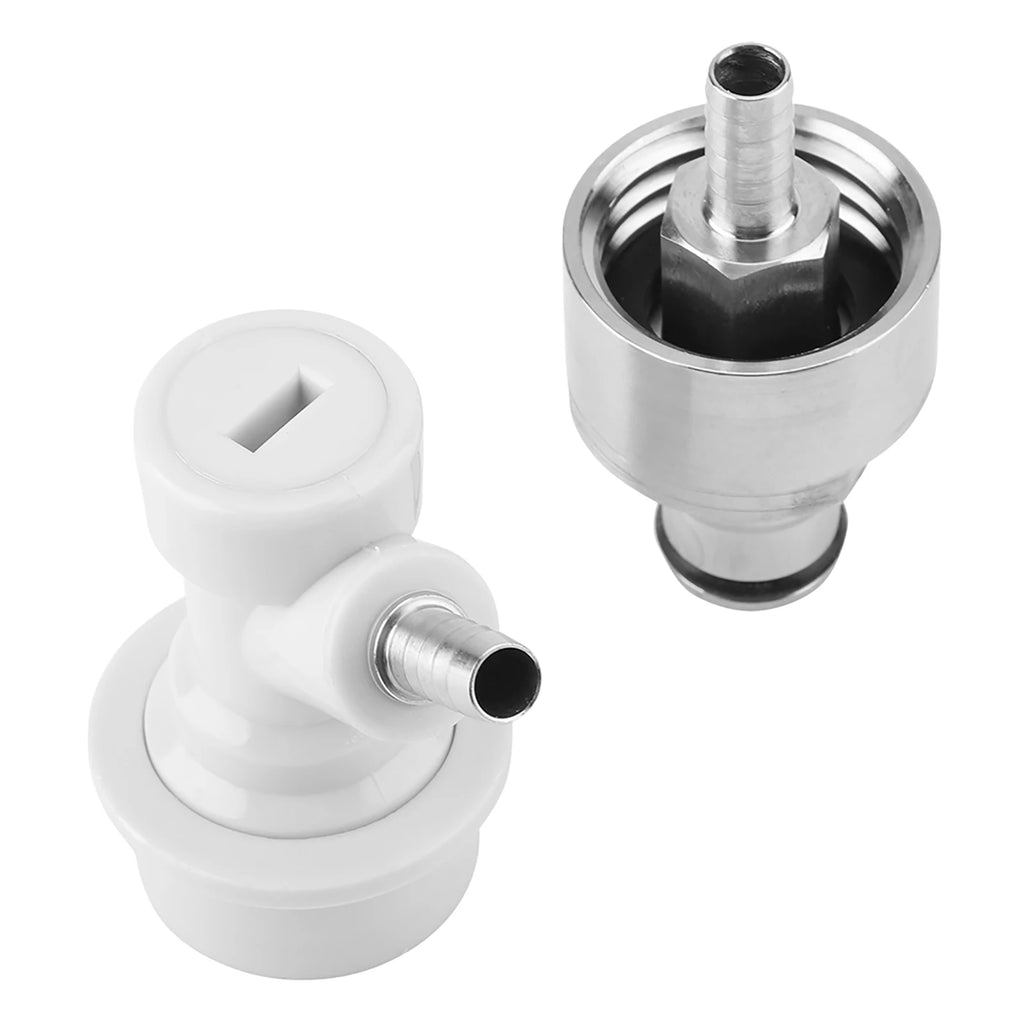 Homebrew Stainless Steel Carbonation Cap with Liquid Ball Lock Disconnect 1/4 Inch Barb Carbonator Adapter for Beer Soda Qme