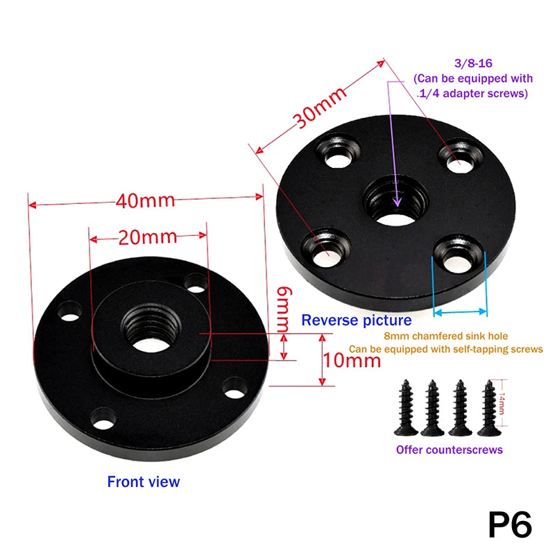 Shoe Mount Metal Plate Wall 1 4 3 Thread Tripod Adapter Holder Qme 6
