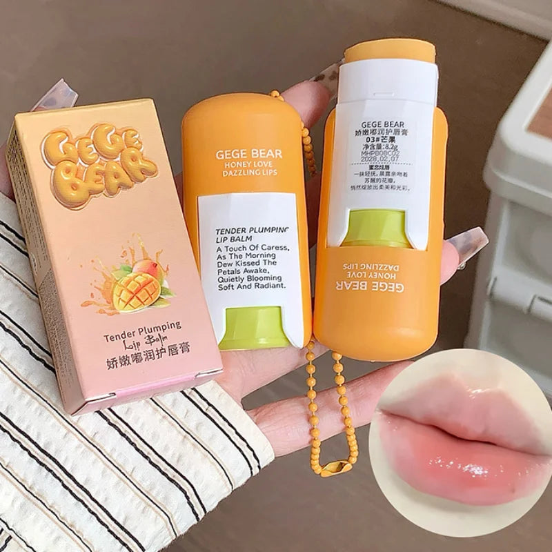 Fruity Lip Balm Grape Mango Orange Moisturizing Nourish Dryness Soft Qme