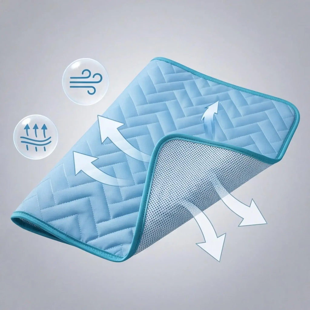 Dog Cooling Mat Pet Kennel Cold Pad Puppy Heat Absorption Mat for Outdoor Indoor Backyard Balcony Home Living Room Bedroom Qme