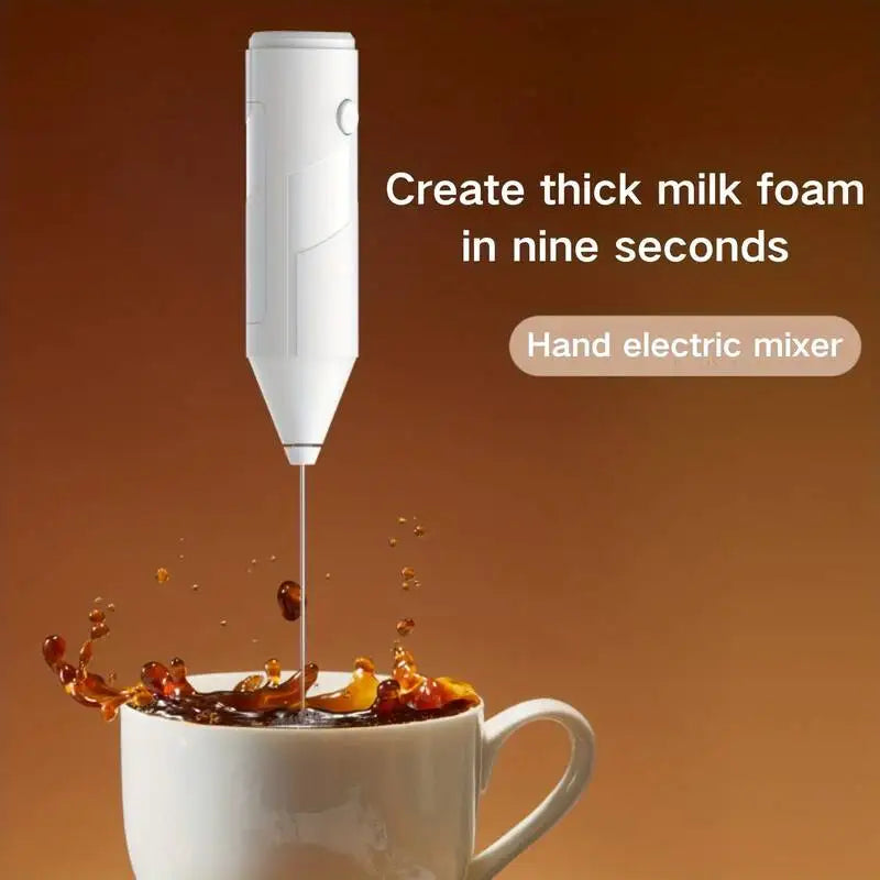 Handheld Electric Egg Beater Foamer Mini Battery Powered Milk Frother Coffee Drink Mixer Milk Foamer Kitchen Tools Qme