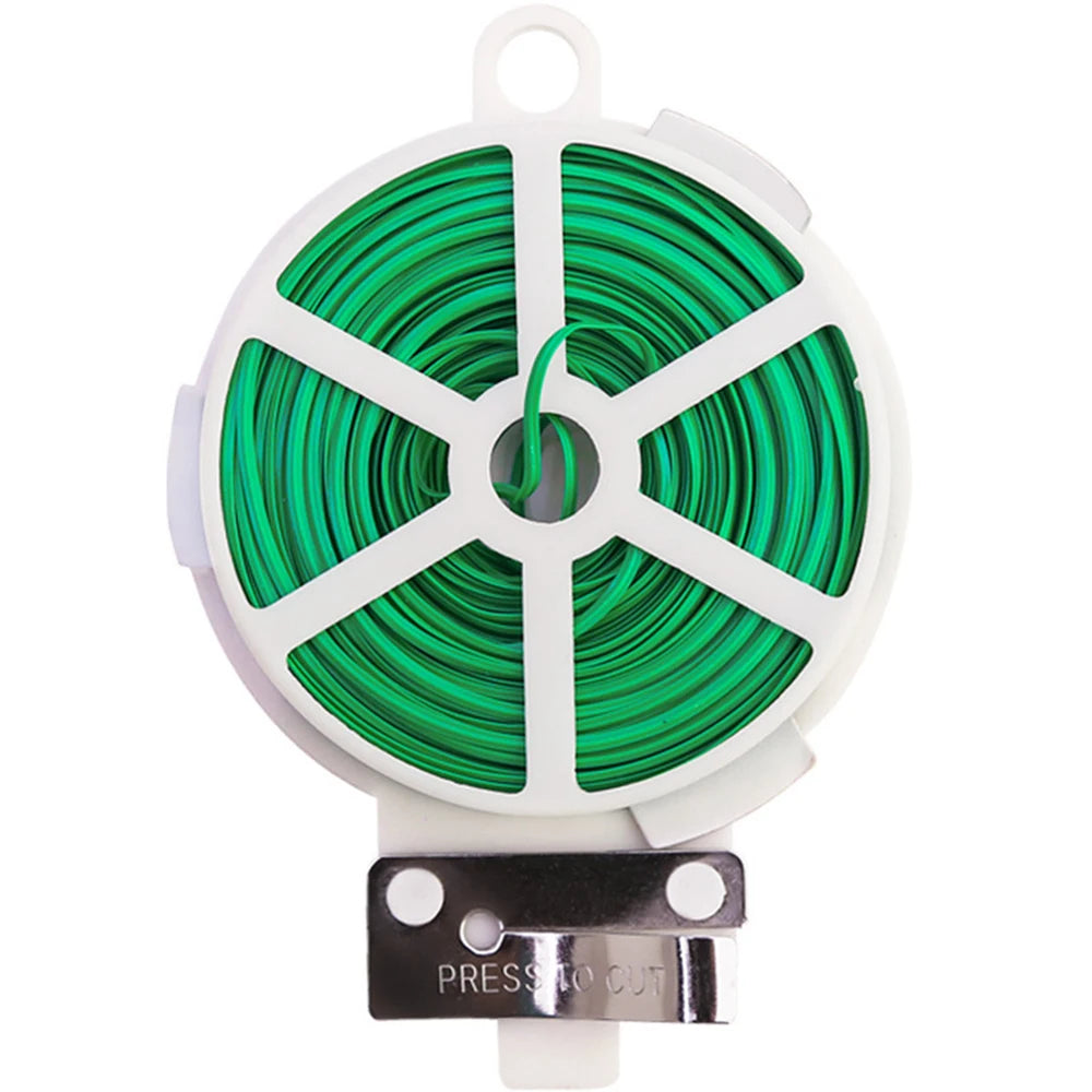 1 Roll 100M Multifunctional Plastic Steel Twist Tie Sturdy Reusable Garden Flower Plant Support Strap Tie Qme 5pcs 100m