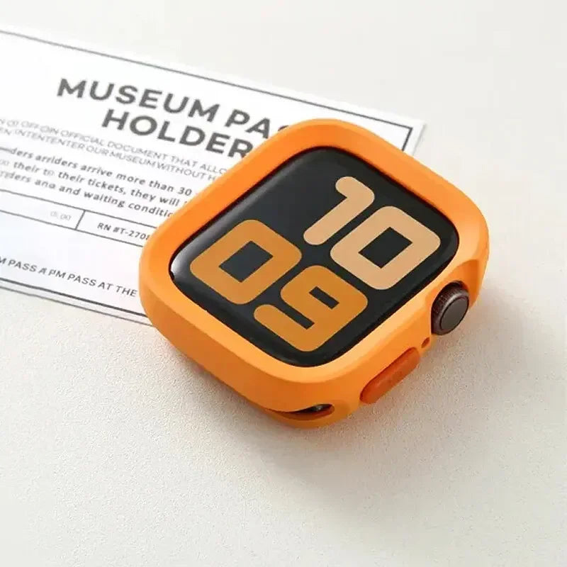 2024 New Bumper Soft Silicone Case For Apple Watch 9 8 7 6 SE 5 Sport Anti-drop Matte Cover For iwatch 49mm 41mm 40mm 44mm 45 mm Qme